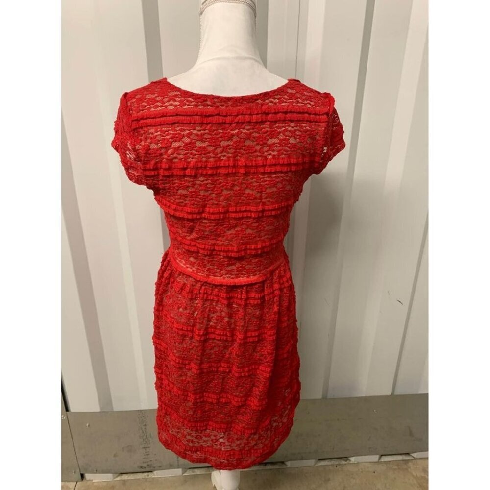 Enfocus Dress Business Casual Boho Whimsigoth Y2K Lined Lace Red Size 8 Women's - Picture 2 of 5